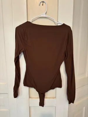Women’s long sleeve thong body suit thumbnail 2