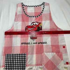 Disney Pixar Lightning McQueen Apron for Caregivers, Day Care Size M/L Pockets thumbnail 1