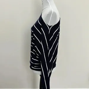 White Birch Navy and White‎ Striped Top Sz SM thumbnail 3