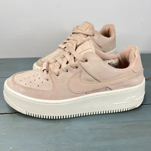 Nike Air Force 1 Sage Low Particle Beige Suede Platform Sneakers AR5339-201 7.5 thumbnail 5