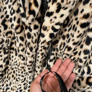 Victoria’s Secret Leopard Print Plush Robe XS/S Open Front Y2K Cozy thumbnail 7