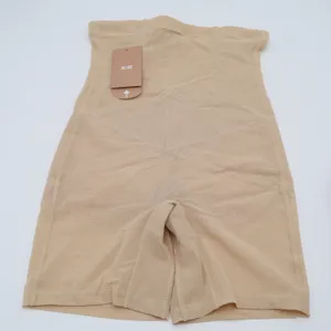 KLVEE High Waist Shapewear Shorts Nude Beige Compression Tummy Control Large thumbnail 2