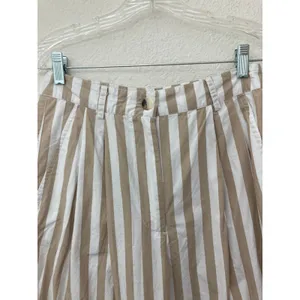 Urban Outfitters Maximalism Barrel Crop Percy Striped Pleated High-Rise Pants 6 thumbnail 2