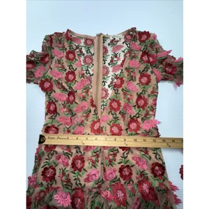 For Love and Lemons Amelia‎ Midi Floral Embroidered Dress Size M thumbnail 4