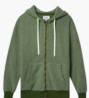 green unisex zip up thumbnail 1