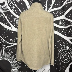 Croft & Barrow Tan Fleece Quarter Zip Pullover Men's Medium thumbnail 5
