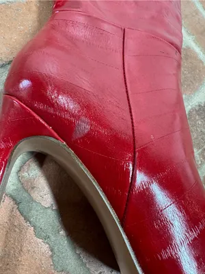 Steve Madden Nitro Red Eel Knee High Boots Size 7.5 Party Night Out Fun Sexy thumbnail 7