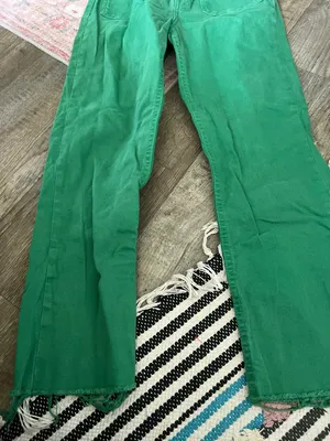 Zara Green Straight-Leg‎ Jeans size 6 thumbnail 4