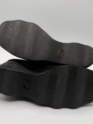 Vintage MIA Betty Y2K Mary Jane Platform Wedge Heels Black Leather 8.5 thumbnail 6