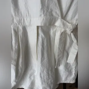 & other stories linen romper wrap tie front short sleeve playsuit pockets thumbnail 8