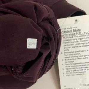 Lululemon NWT Adapted State Perforated High Rise Joggers Goodnight Plum Size 4 thumbnail 11