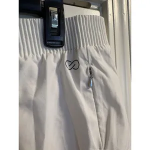 Calia Running Shorts Women Large White Smocked Waist‎ Zipper Pocket Activewear thumbnail 2