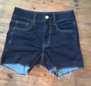 American Eagle dark wash cutoff 2 hi-rise shortie shorts thumbnail 1