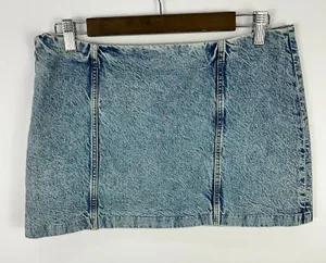 HM Divided 6 Blue Denim Mini Skirt Y2K‎ 90s Grunge Indie Sleaze Streetwear thumbnail 1