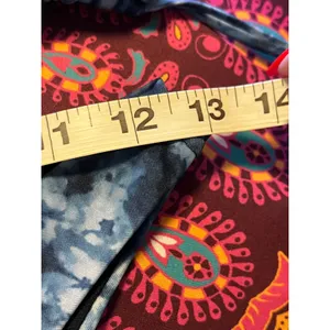 Santa Cruz Wave Dot Blue Tie Dye High Leg Triangle Halter Two Piece Bikini Sz SM thumbnail 5