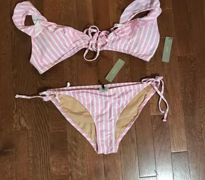 NWT J. Crew Ruffle Wrap Bikini SzL thumbnail 4