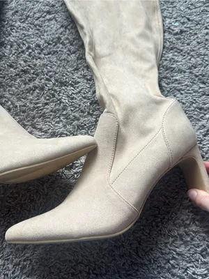 Abound Knee-High Pointed Toe Stretch Boots in Light Taupe thumbnail 2