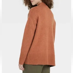 a new day Salmon/Orange Open Front Cardigan Sweater w/ Pockets thumbnail 2