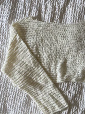 Beige Beach cover up crop top thumbnail 2