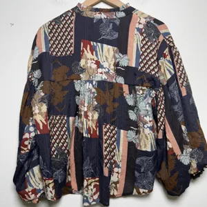 Fate Anthropologie‎ Women Cotton Boho Top Small Patchwork Western Prairie thumbnail 7