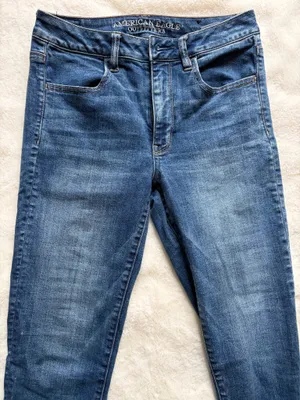 American Eagle Women’s Hi Rise Jeggings Size 6 Long Dark Wash AEO Denim X Jeans thumbnail 5