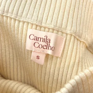 Camila Coelho Dahlia Skirt Midi Sweater Knit Stretch‎ Ivory Cream Size Small thumbnail 7