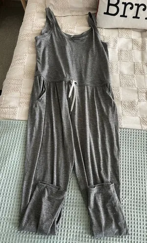 Vuori Women's VW458 Gray One-Piece‎ Jumpsuit Lux Ease Wide Strap Size Large thumbnail 1