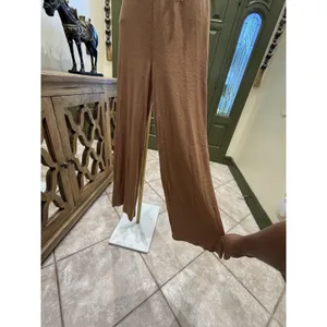 Forever 21 brown ribbed wide-leg lounge pants — Size XS thumbnail 5