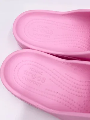 Crocs Classic Platform Slide Sandals Women's Size 9 Flamingo Pink Y2K Barbiecore thumbnail 3
