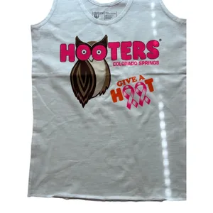 #2 New Hooters Girl Uniform Breast Cancer Pink Ribbon Tank Colorado Spring Small thumbnail 2