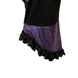 Halloween Costume Flapper Dress Latin Dancer Ruffles One Shoulder Sz M Ice Skate thumbnail 3