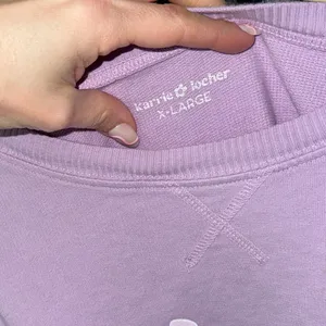 Aerie Cool Mom pullover sweatshirt lavender crewneck wavy smiley face karrie locher thumbnail 4