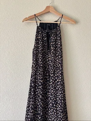 Sanctuary Black and Cream Halter Style Printed Maxi Dress thumbnail 2