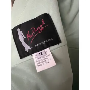 Mac‎ Duggal Pistachio Satin Ruffled Asymmetrical Gown Size 12 67815 NWT NEW Maxi thumbnail 7