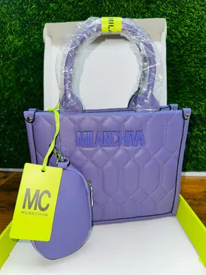 MILANCHIVA Purple Quilted Handbag with Pouch NWT thumbnail 5