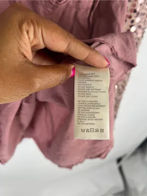 Free People Dusty Rose Sequin-Sleeve Pocket Long Sleeve Tee thumbnail 7