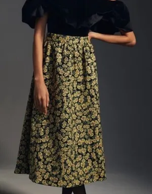 Anthropologie Maeve Brocade Maxi Skirt Size 4 thumbnail 1