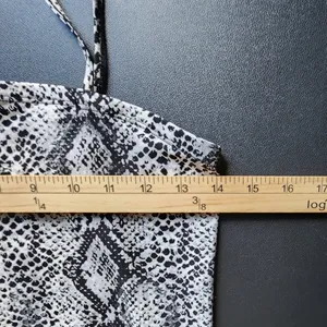 Garage Snakeskin Bodycon Party Dress Y2K Black White Animal Print Bikercore M‎ thumbnail 6