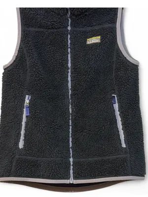 NWT L.L.Bean Women’s Mountain Mountain Pile Black Zip Up Fleece Vest Size S Reg thumbnail 7