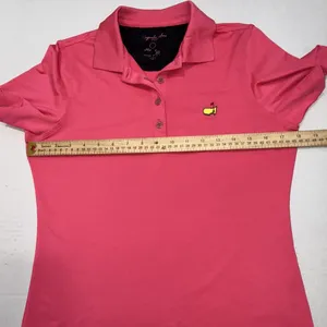 Magnolia Lane Tech Masters‎ Solid Pink Preppy Designer Athletic Polo Golf Shirt thumbnail 9