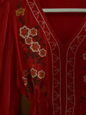 Roolee floral red maxi dress  thumbnail 10