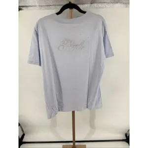 Victoria’s Secret PINK Campus T Shirt M Blue Short Sleeve Glitter Logo Top thumbnail 7