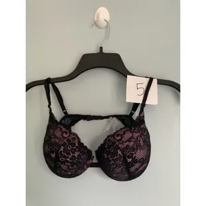 Vintage Victoria's Secret Bra Push Up 34C Padded Lace Fairy Whimsigoth thumbnail 7