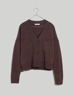 Madewell Upton Cardigan Sweater in Heather Molasses thumbnail 4