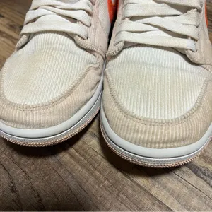 Jordan 1 Mid SE Sail Orange Quartz Corduroy Sneakers Womens Size 9.5 thumbnail 4