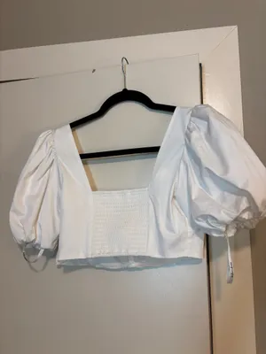 For Love & Lemons White Crop Top thumbnail 4