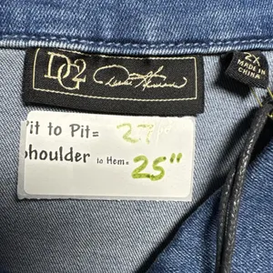 DG2 by Diane‎ Gilman Women's Stretch Denim Embroidered Jacket Indigo 2xl thumbnail 5