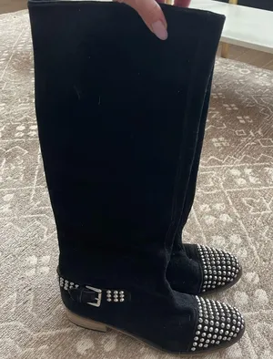 KELSI DAGGER GENUINE SUEDE SPIKED BOOTS 8.5 thumbnail 1