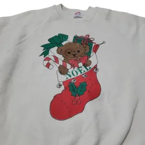 90's Vintage Jerzees Sweatshirt Size Small Vintage Christmas Sweatshirt Graphic Print Sweatshirt thumbnail 3