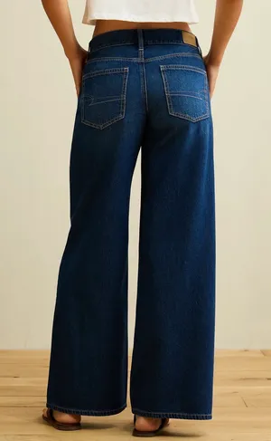 AE Low Rise Baggy Ultra Wide Leg Jeans thumbnail 2